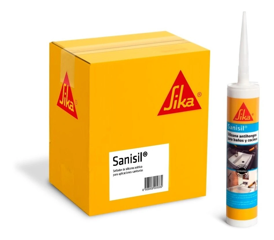 Caja X 12 Silicona Antihongos Sanisil Sika Baños Y Cocina - Imagen 3