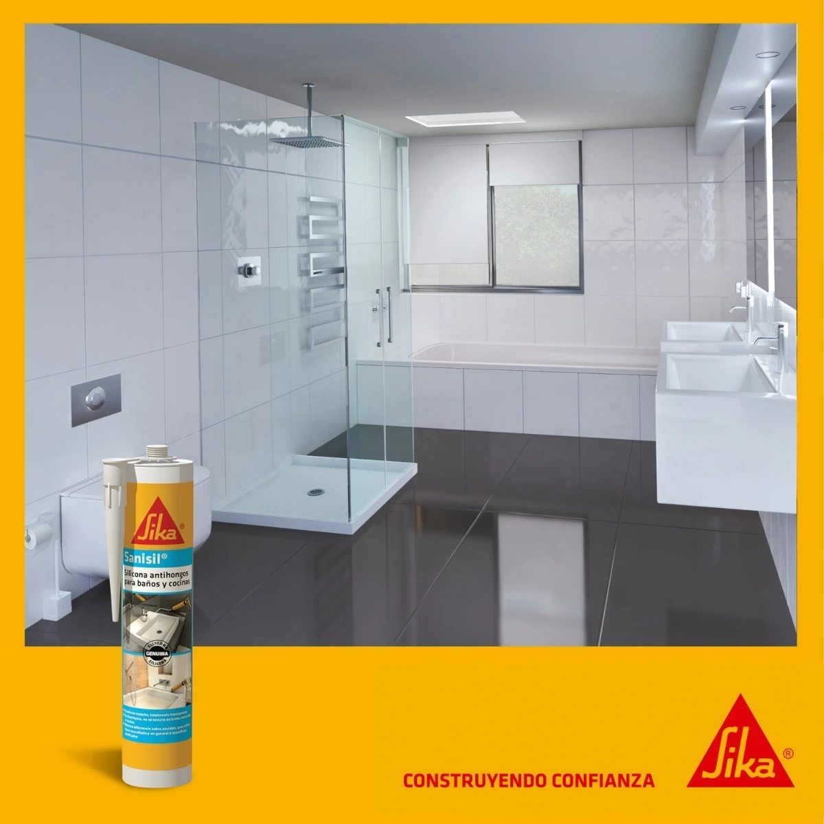 Caja X 12 Silicona Antihongos Sanisil Sika Baños Y Cocina - Imagen 4