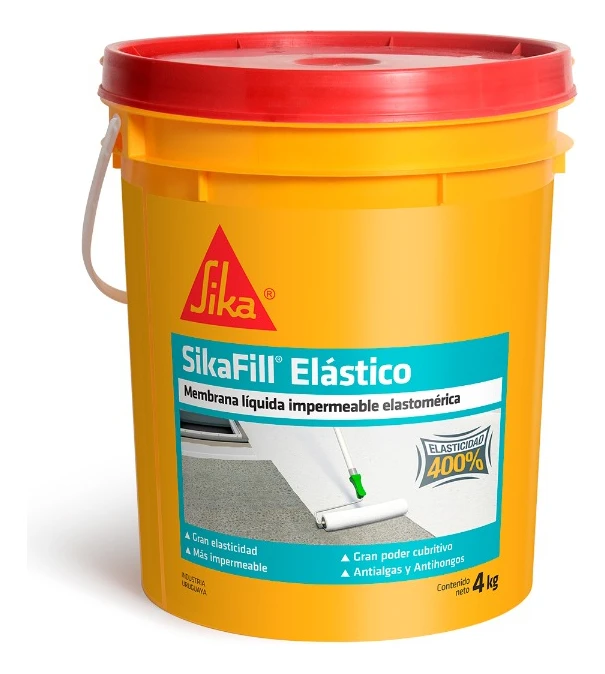 Membrana Líquida Sikafill Elástico 4 Kg Color Blanco - Imagen 7