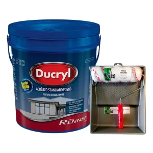 Pintura Renner Ducryl Rinde 80% Mas 18lt + Bandeja + Rodillo
