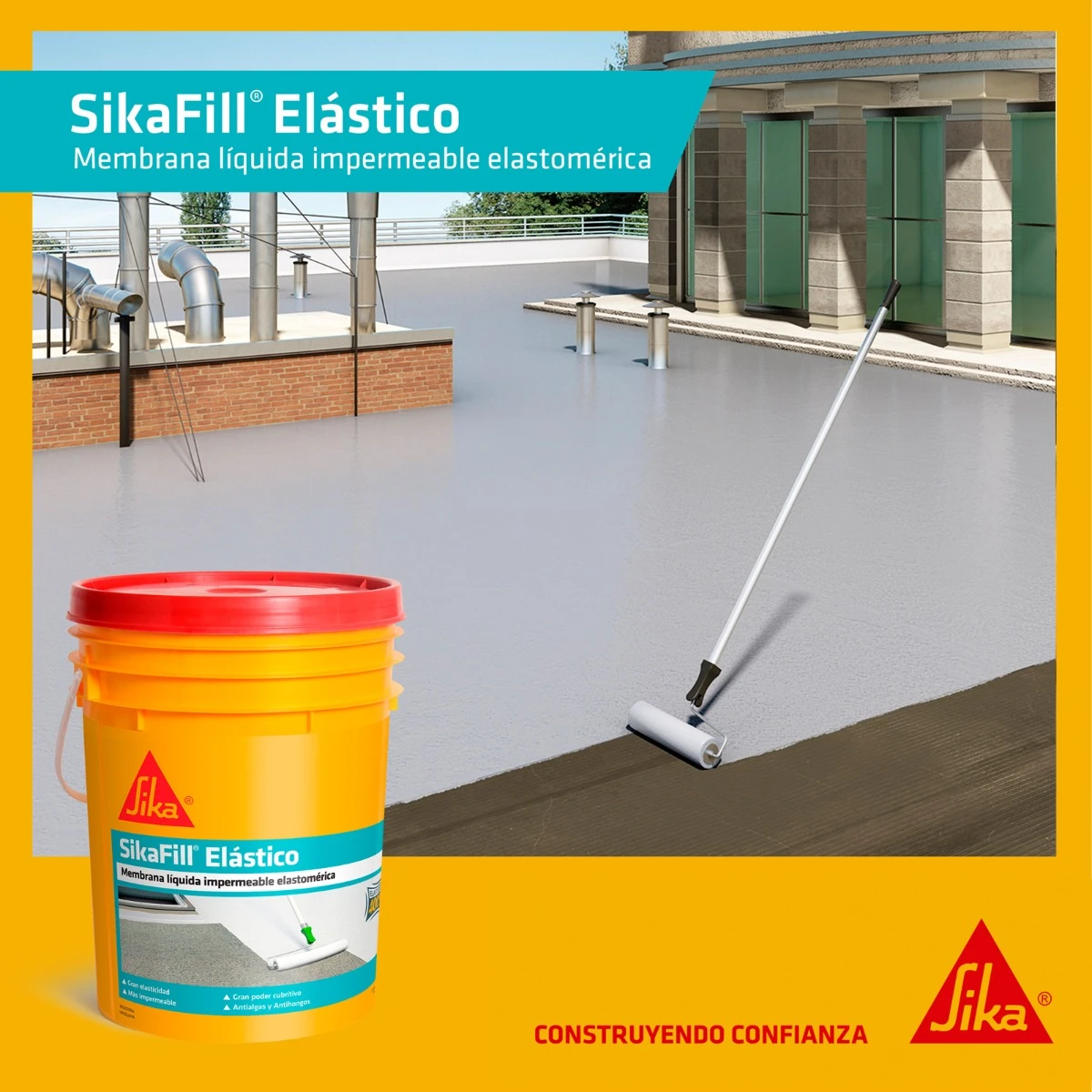 Membrana Líquida Sikafill Elástico 4 Kg Color Blanco - Imagen 23