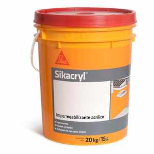 Sikacryl Impermeabilizante Acrílico Techos 20 Kg Blanco Brillante