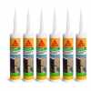 Pack X 6u Sellador De Silicona Antihongos Sikasil E Sika