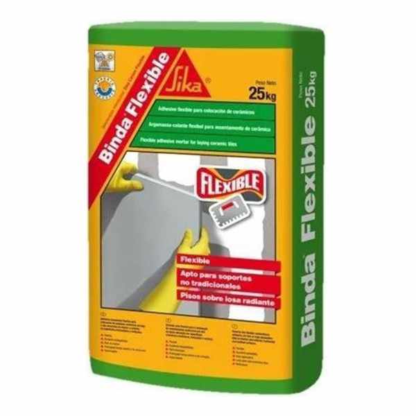 Adhesivo Para Cerámicas Sika Binda Flexible 25kg Color Gris - Image 2