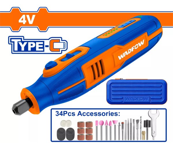 Mini Torno 4v Tipo C C/accesorios Wadfow Wryp1504 - Imagen 3