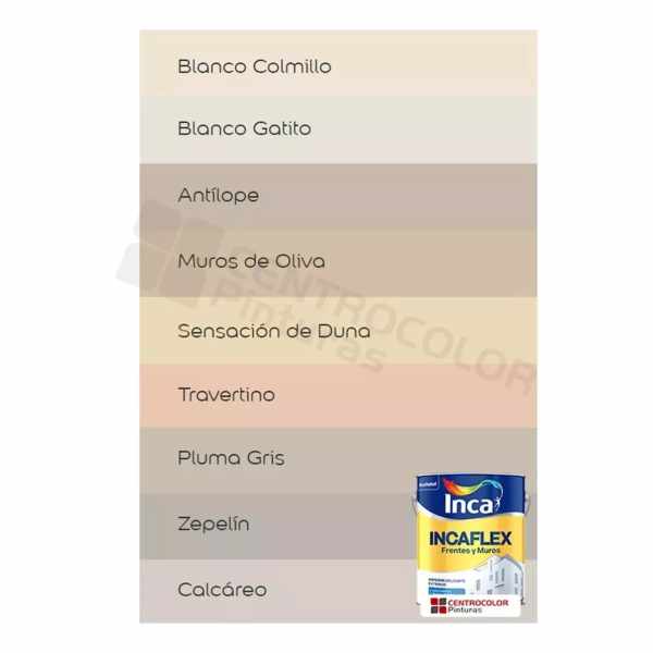Impermeabilizante Inca Incaflex Frentes Y Muros Colores 20lt - Imagen 8