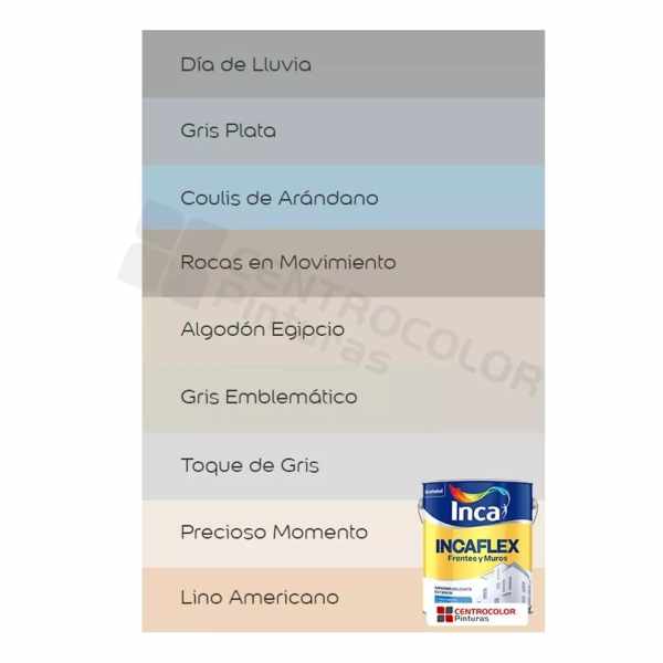 Impermeabilizante Inca Incaflex Frentes Y Muros Colores 20lt - Imagen 2