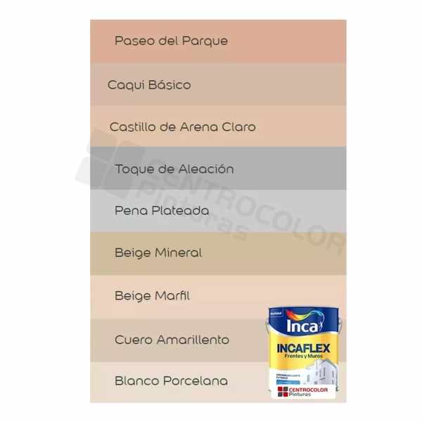 Impermeabilizante Inca Incaflex Frentes Y Muros Colores 20lt - Imagen 5