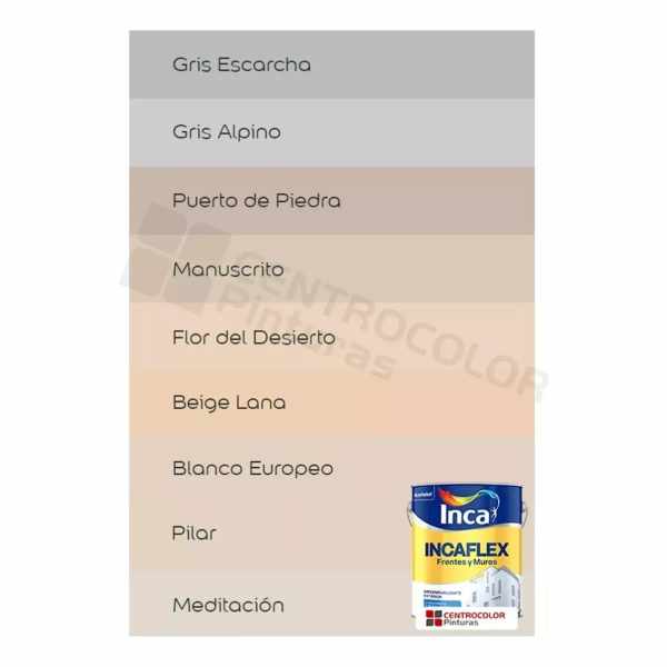 Impermeabilizante Inca Incaflex Frentes Y Muros Colores 20lt - Imagen 9