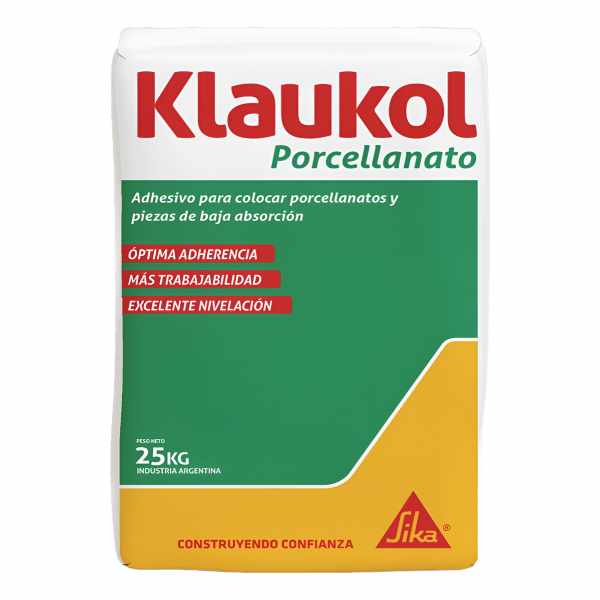 Adhesivo Cementicio Klaukol Porcellanato Fluido Binda 25kg