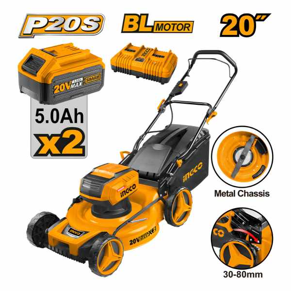 Corta Césped 20v 18 Ingco Lmli20182 Color Amarillo