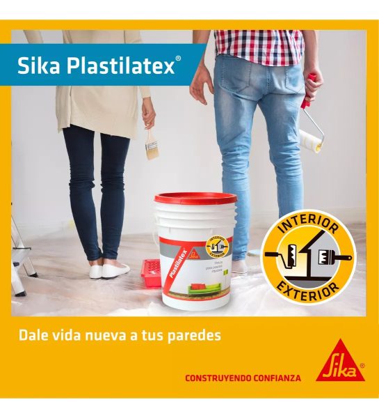 Latex Interior Exterior Antihongos Sika Plastilatex 20+20 Lt - Imagen 4