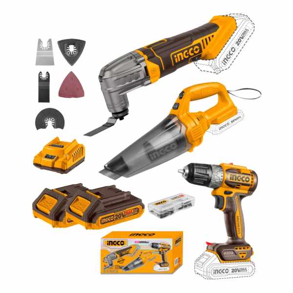Kit Taladro Atornillador + Mult + Aspiradora Cosli240685