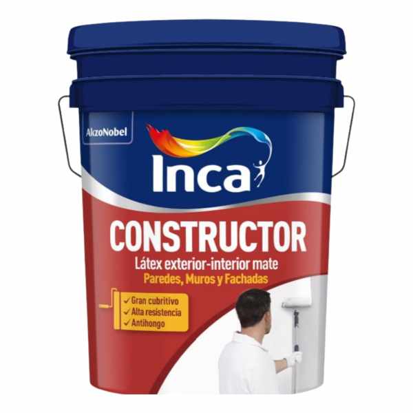 Inca Pintura Látex Constructor Exterior-interior Mate 20 L