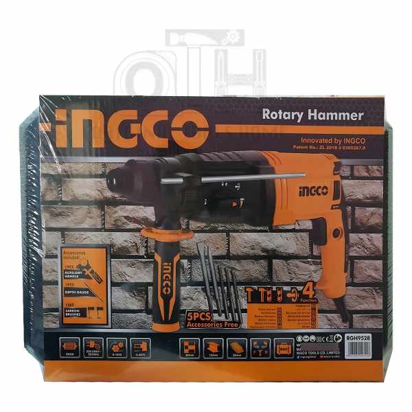 Rotomartillo Ingco Industrial 950w + Cinceles Y Brocas - Imagen 4