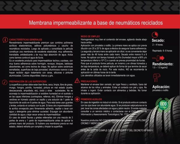 Membrana Impermeabilizante Caucho Flexigoma 20kg - Imagen 7