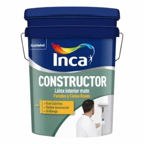 Pintura Interior Inca Latex Constructor 4 Litros Blanco
