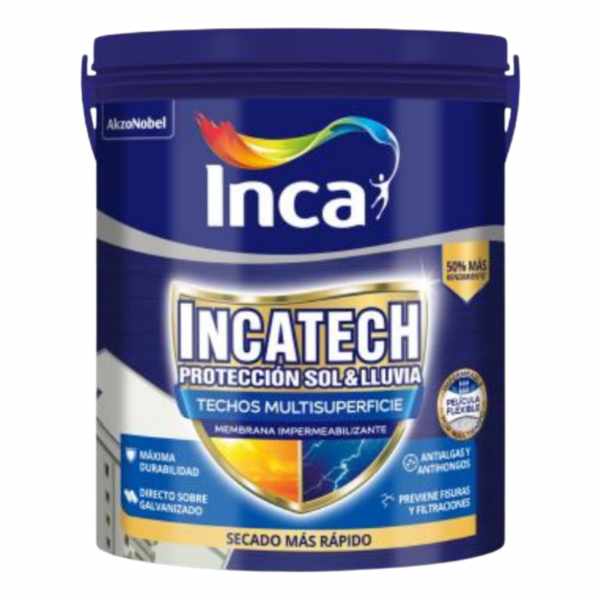 Incatech Membrana Líquida Impermeabilizante 4 Kilos