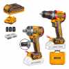 Kit Herramientas Atornillador Percutor + Llave De Impacto