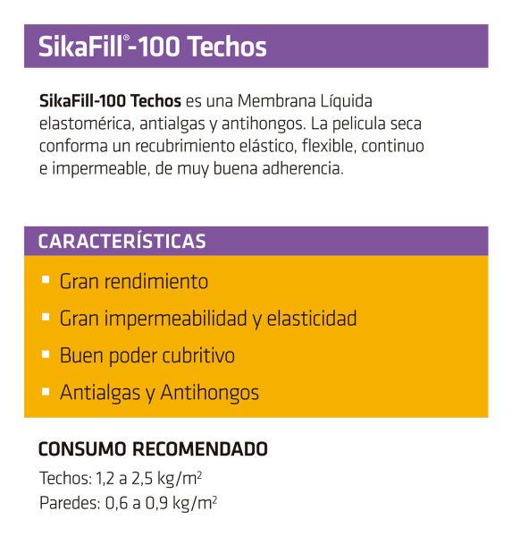 Sikafill Techos Membrana Líquida Sika 20 + 20 Kgs. Colores - Imagen 3