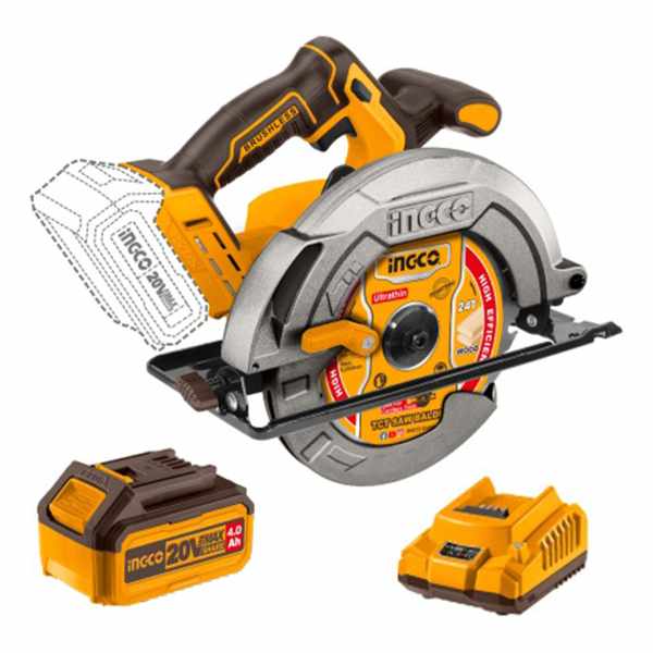 Sierra Circular 7 1/4'' 185mm Inalámbrica 4800 Rpm Con Batería 4ah Y Cargador Rápido
