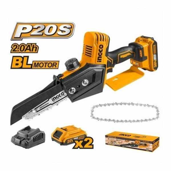 Mini Motosierra Ingco C Bat Y Cargador P20s 20v Cgsli20682 - Imagen 2