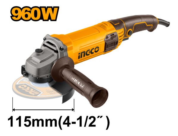 Amoladora 4 1/2 960w Mango Ergonomico Ingco Ag9608 - Imagen 2