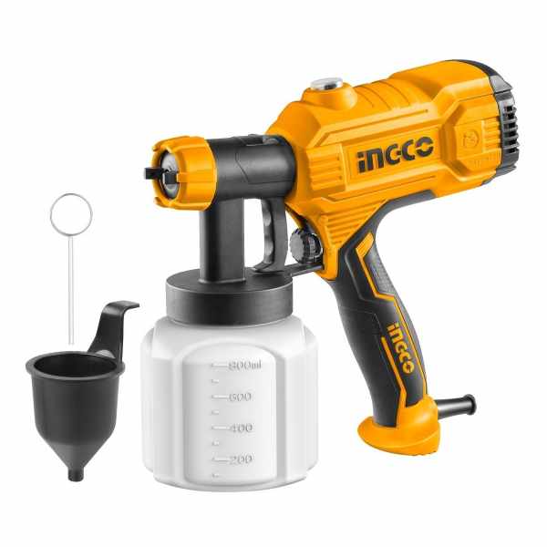 Pistola Eléctrica Para Pintar Succión Ingco Spg3508 De 800ml Color Naranja/negro 450w - Imagen 2