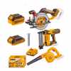 Kit Sierra Circular + Clavadora + Sopladora 20v Ingco Cosli