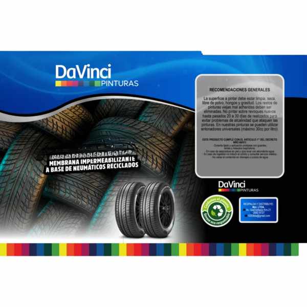 Membrana Impermeabilizante Davinci 20lt A Base De Neumaticos - Imagen 2