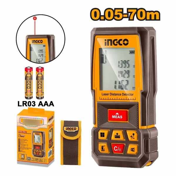 Medidor De Distancia Laser 70 Mts C/estuche Ingco Hldd0708 - Imagen 2