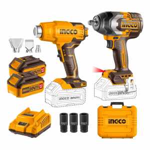 Kit Llave Impacto 850nm Ingco + Pis. Calor Brushless Cosli24