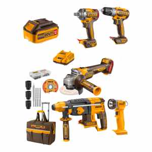 Taladro + Llave De Impacto + Amoladora + Rotomartillo Ingco