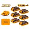 Set X 6 Baterias 2.0ah + Cargador En Valija Ingco
