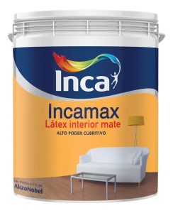 Pintura Para Interiores Incamax Blanco 4 Litros Acabado Mate