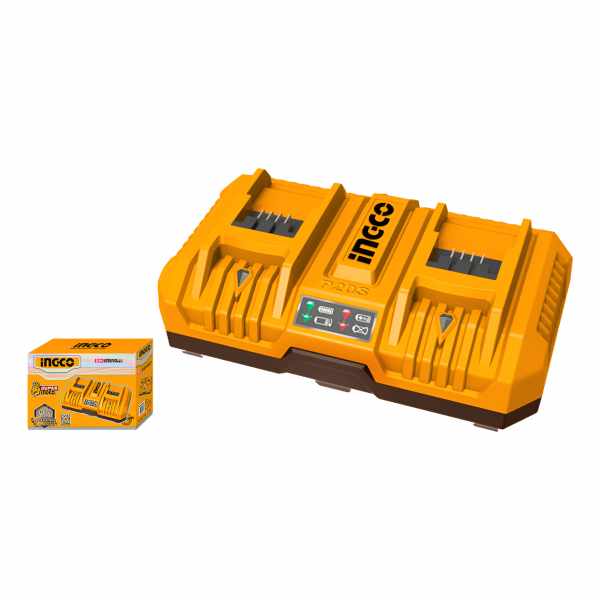 Cargador 20v Doble 8ah Rapido Ingco Fcli2082