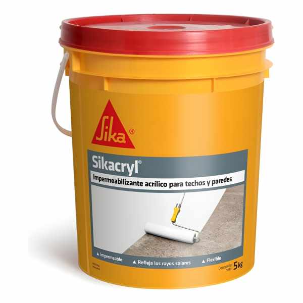 Impermeabilizante Acrílico Sikacryl Sika 5kg Blanco Da Vinci - Imagen 13