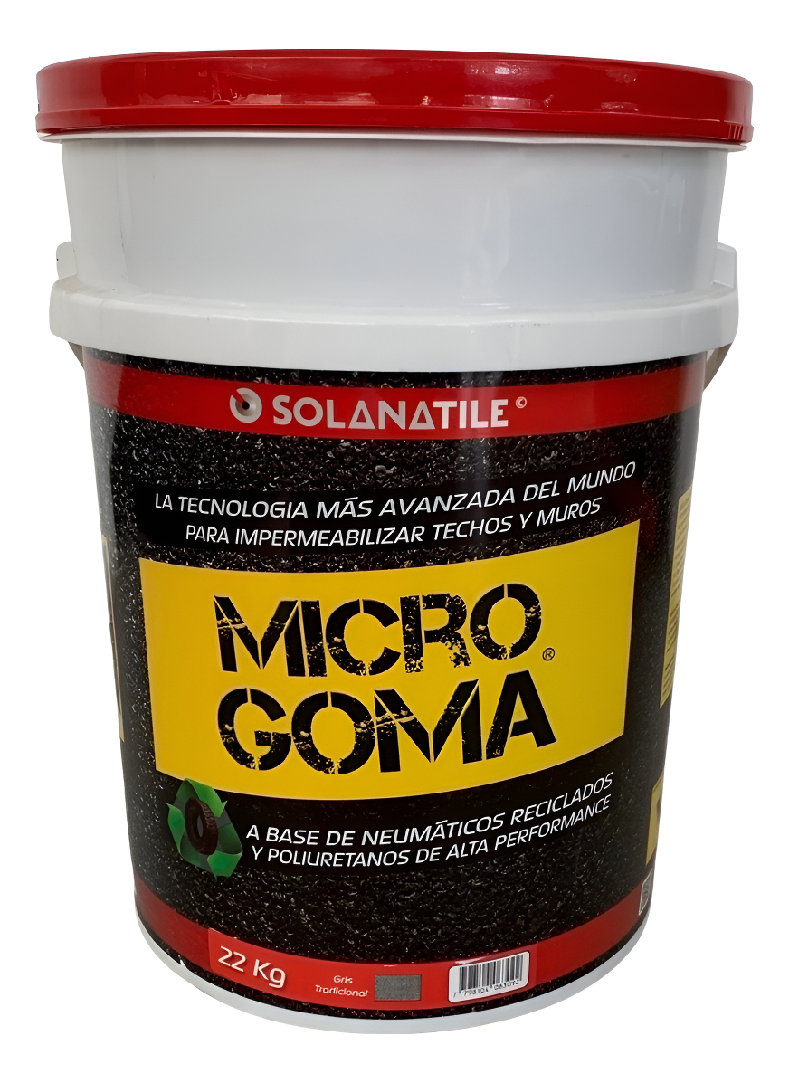Membrana Impermeabilizante Caucho Microgoma Gris 22kg