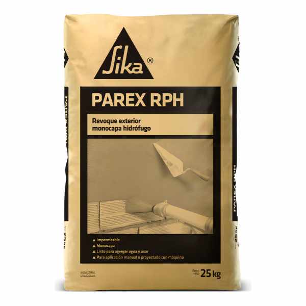 Revoque Exterior Proyectable 3 En 1 Con Hidrófugo Sika Rph Fibrado