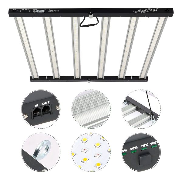 Panel Para Cultivo Interior Lucius 720w Color De La Luz Blanco - Imagen 4
