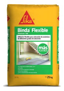 Adhesivo Para Cerámicas Sika Binda Flexible 25kg Color Gris
