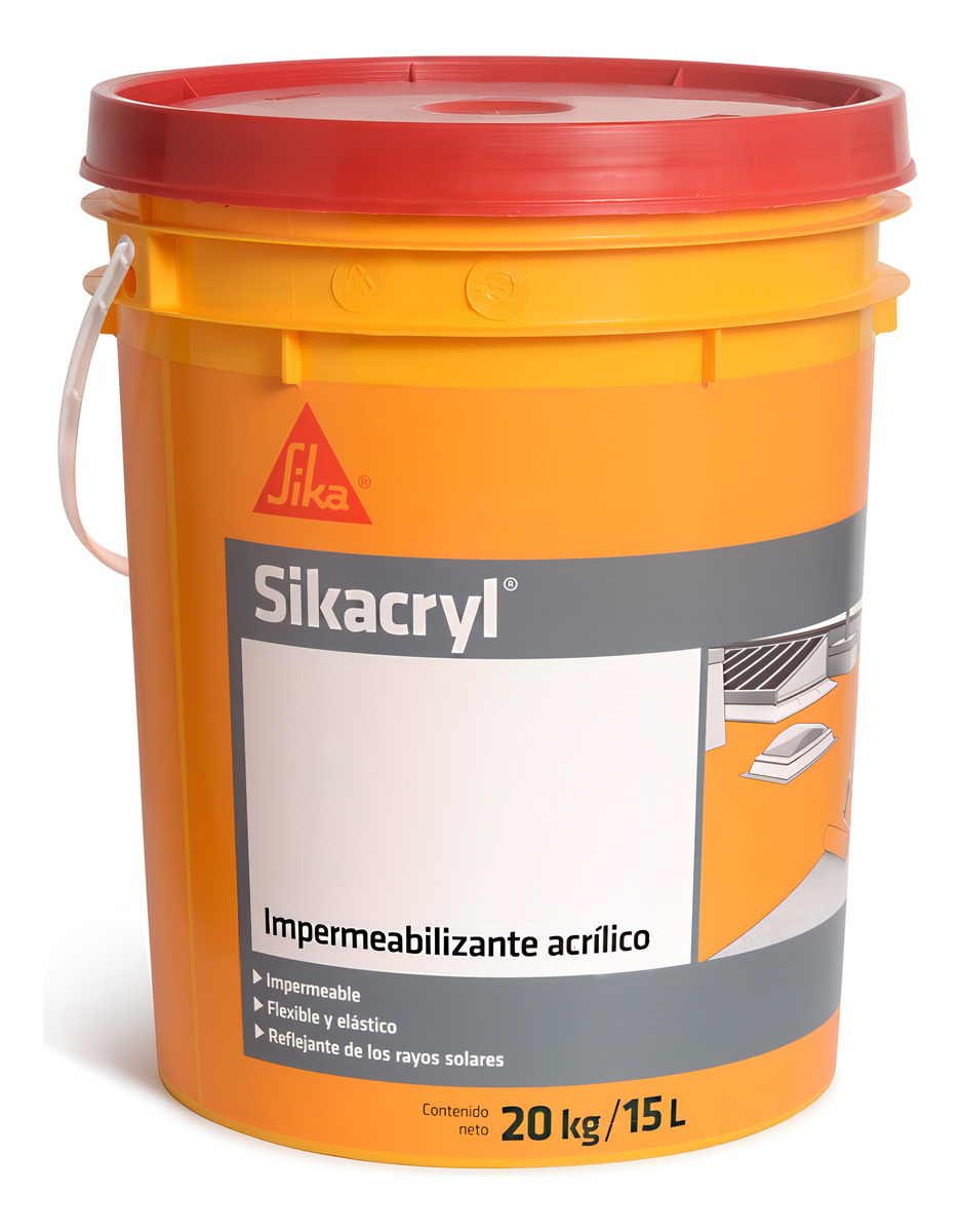 Sikacryl Impermeabilizante Líquido 20 Kilos Colores Blanco Satinado - Imagen 3