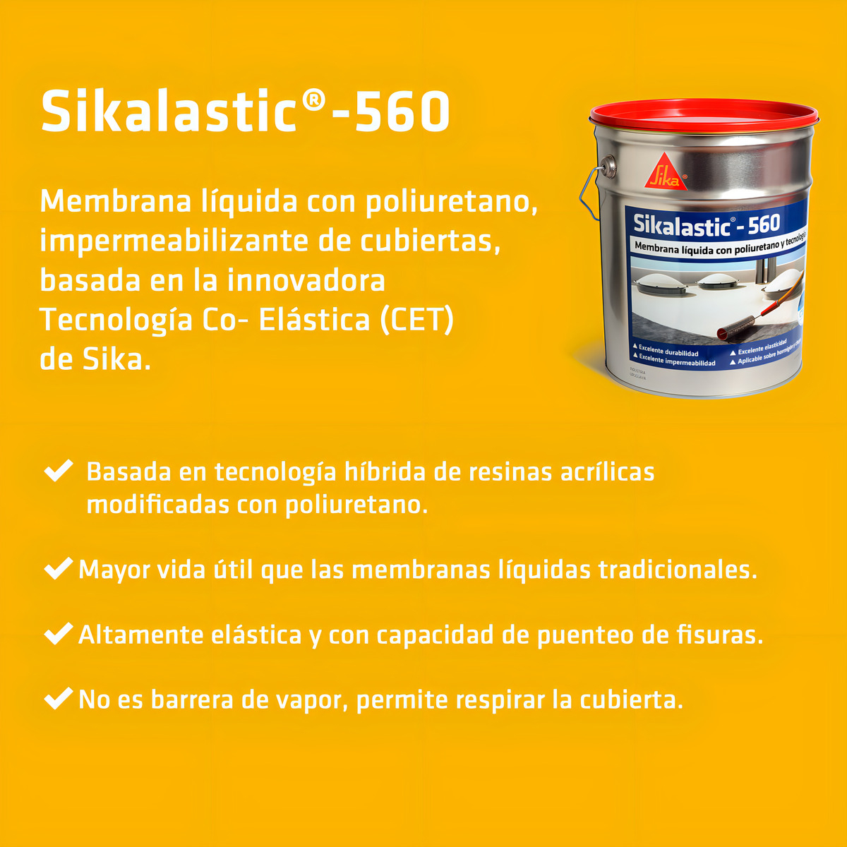 Sikalastic 560 Membrana Líquida Con Poliuretano 20+20 Kg - Imagen 2