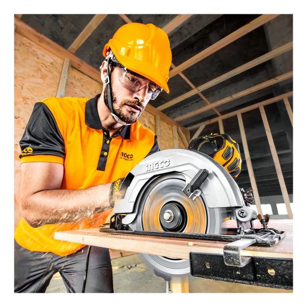 Sierra Circular Eléctrica Ingco Cs18528 185mm 1400w Naranja Y Gris 50hz/60hz - Imagen 8