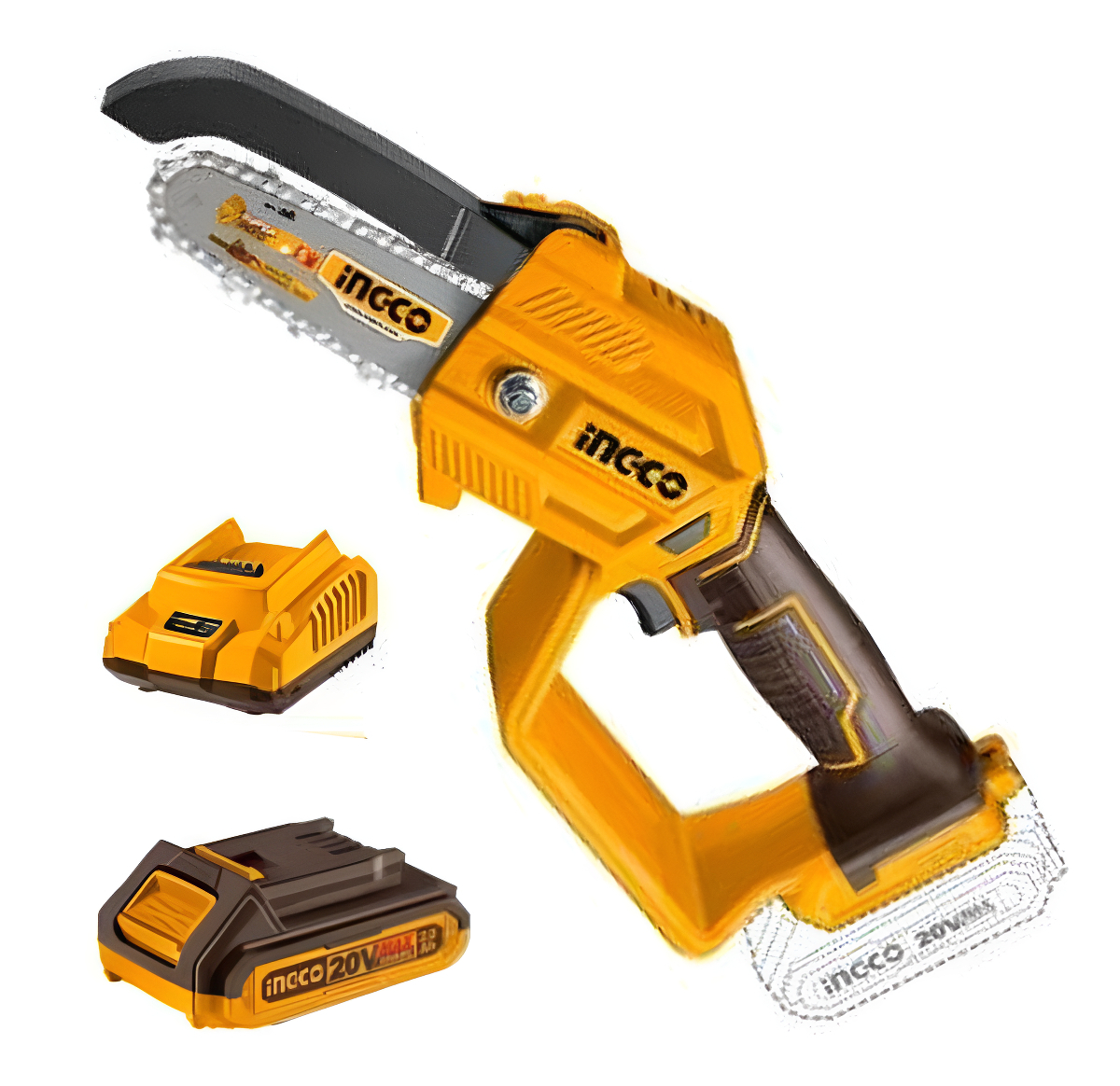 Mini Moto Sierra 5 Con Bat Y Car Ingco Cgsli20581 Color Naranja Claro