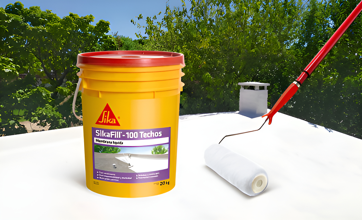 Membrana Líquida Sikafill -100 Techos 20kg Blanco Acabado Mate - Imagen 2