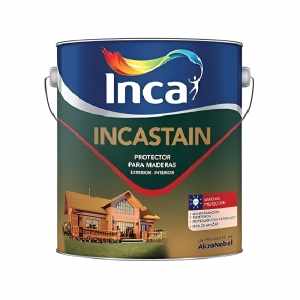 Pintura Protector De Madera Inca Incastain 4lt Acabado Satinado Color Nogal
