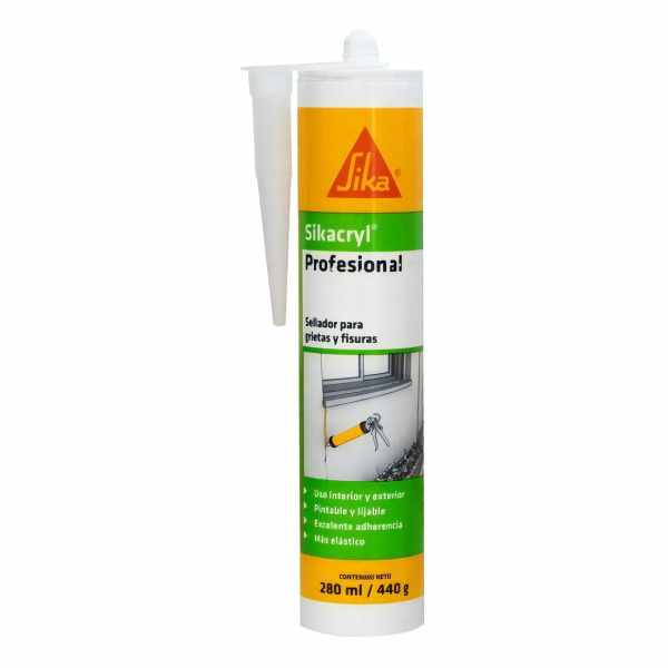 Sellador Sikacryl Profesional Grietas Cartucho X 280ml Sika - Imagen 2