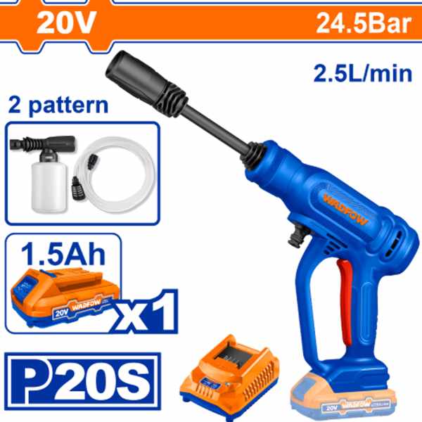 Hidrolavadora A Bateria 24,5 Bar 2,5 Lts/ Wqx01202 Con Bateria Y Cargador - Imagen 2