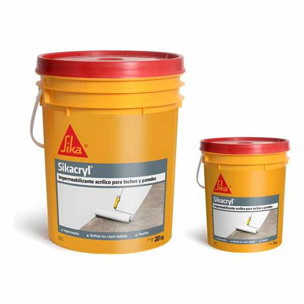Impermeabilizante Blanco Sikacryl Sika 20+5kg + Regalo